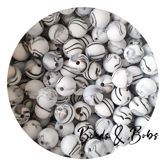 12mm Animal Print Round Silicone Beads - 9 Colours