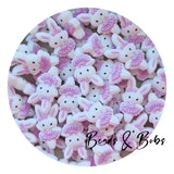 Silicone Ballerina Bunny Beads - 2 Colours