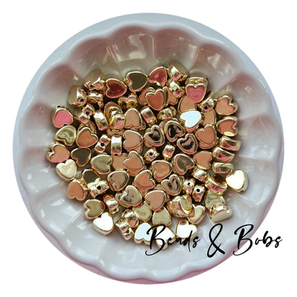 8mm Acrylic Heart Beads