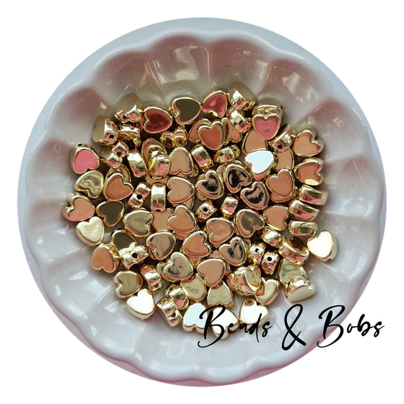 8mm Acrylic Heart Beads