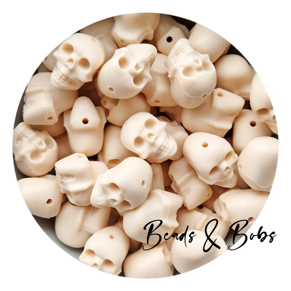 Silicone Halloween Skull Beads - 4 Colours