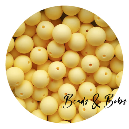15mm Plain Colour Round Silicone Beads - 100 Colours
