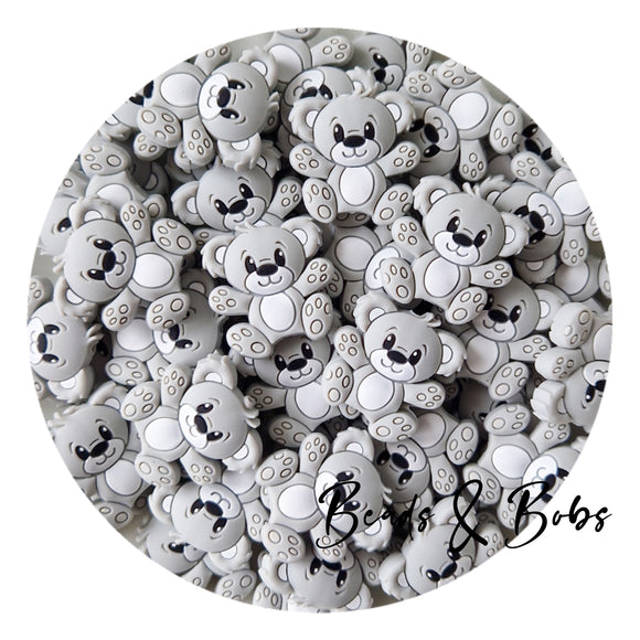 Silicone Teddy Bear Beads - 2 Colours