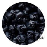 Silicone Halloween Skull Beads - 4 Colours