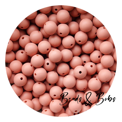 12mm Plain Colour Round Silicone Beads - 57 Colours