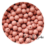 12mm Plain Colour Round Silicone Beads - 47 Colours