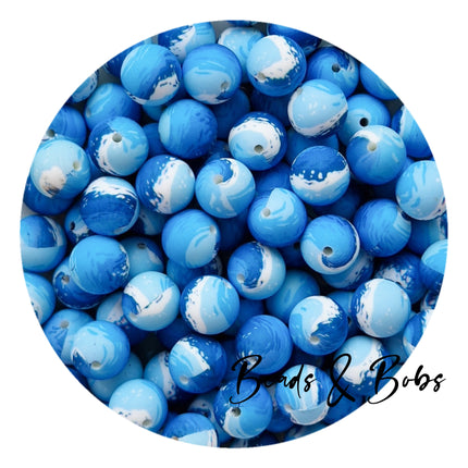 15mm Round Printed Beads - 36 Colours