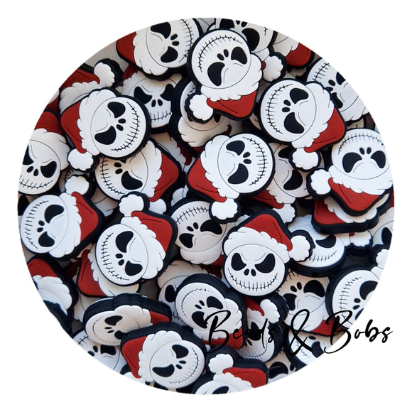 Silicone Santa Skull Beads