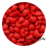 Silicone Rounded Heart Beads - 5 Colours