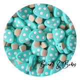 Silicone Mushroom Beads - 5 Colours