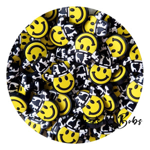 Silicone Smiley Cowboy Beads - 2 Colours