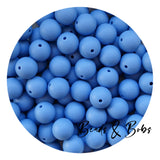 15mm Plain Colour Round Silicone Beads - 98 Colours