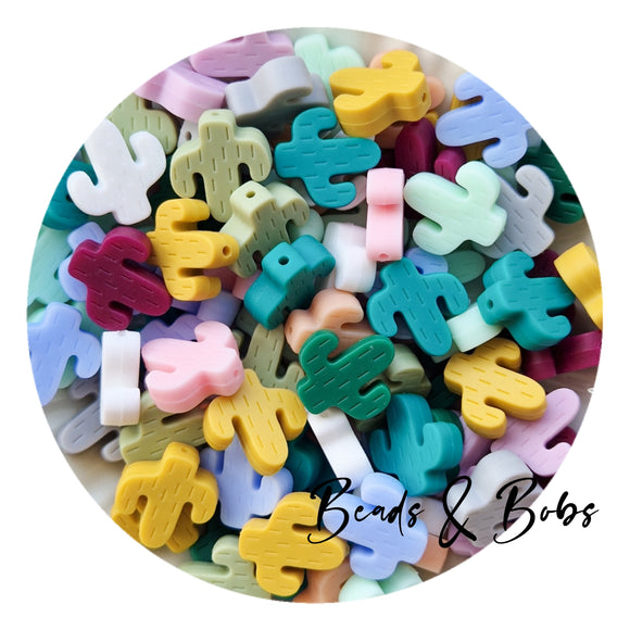 Silicone Cactus Beads - 11 Colours