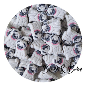 Silicone Pug Beads