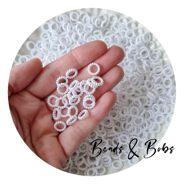 10mm Faux Pearl Spacer Beads - Pack Of 50