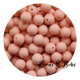 15mm Plain Colour Round Silicone Beads - 98 Colours