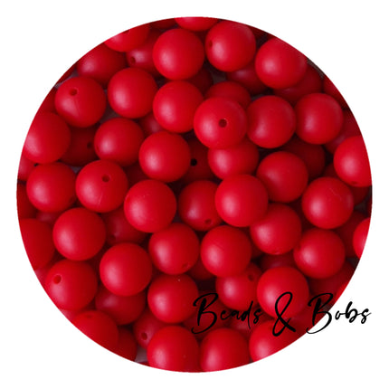 15mm Plain Colour Round Silicone Beads - 100 Colours