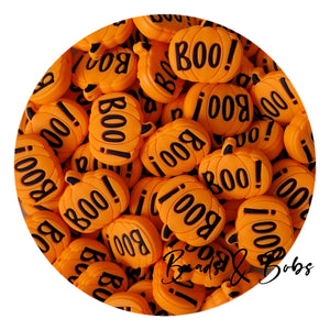 Silicone BOO Pumpkin Beads