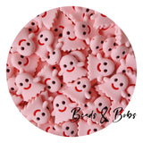 Silicone Smiling Ghost Beads - 4 Colours