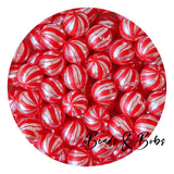 20mm Acrylic Pattern Gumball Beads - 5 Colours