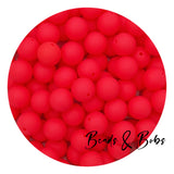 15mm Plain Colour Round Silicone Beads - 98 Colours