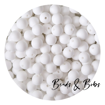 12mm Plain Colour Round Silicone Beads - 57 Colours