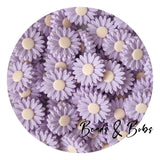 Silicone Large Daisy Beads - 3 Colours