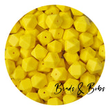 17mm Plain Colour Hexagon Silicone Beads - 8 Colours