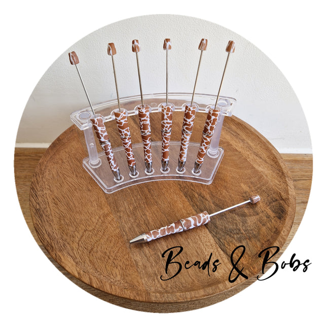 Beadable Printed Ballpoint Pens - 3 Colours