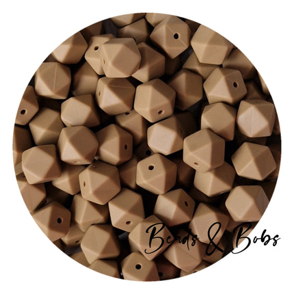 14mm Plain Colour Hexagon Beads - 48 Colours