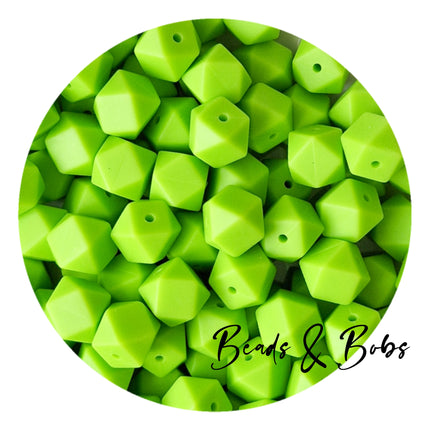14mm Plain Colour Hexagon Beads - 48 Colours