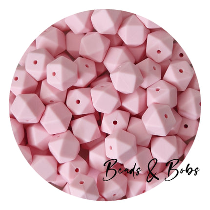 14mm Plain Colour Hexagon Beads - 48 Colours