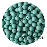 12mm Plain Colour Round Silicone Beads - 47 Colours