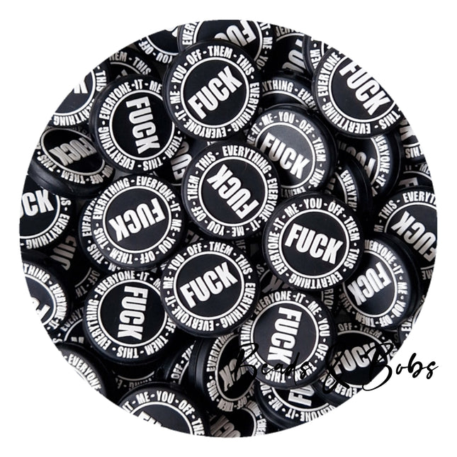 Silicone Rude Words Beads - 2 Colours