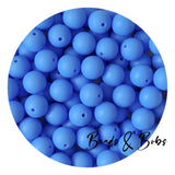 15mm Plain Colour Round Silicone Beads - 98 Colours