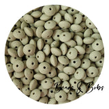 12mm Lentil Silicone Beads - 26 Colours