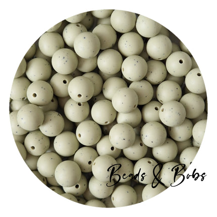 15mm Gritty Round Silicone Beads- 10 Colours