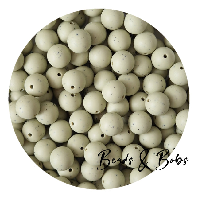 15mm Gritty Round Silicone Beads- 10 Colours