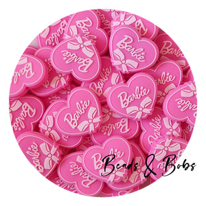 Silicone Heart Bow Beads