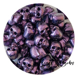 Silicone Halloween Skull Beads - 4 Colours