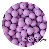 15mm Gritty Round Silicone Beads- 9 Colours