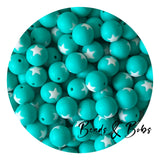 15mm Round Star Beads - 2 Colours