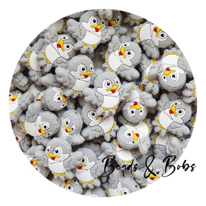 Silicone Little Bird Beads - 3 Colours