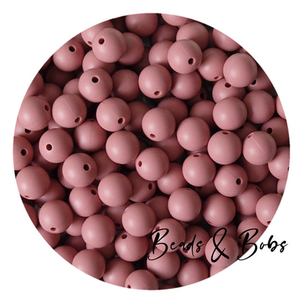 12mm Plain Colour Round Silicone Beads - 57 Colours