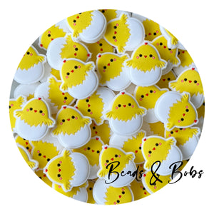 Silicone Hatchling Chicks Beads