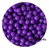 12mm Plain Colour Round Silicone Beads - 47 Colours