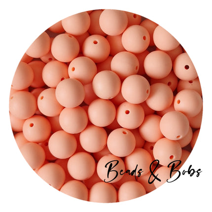 15mm Plain Colour Round Silicone Beads - 100 Colours