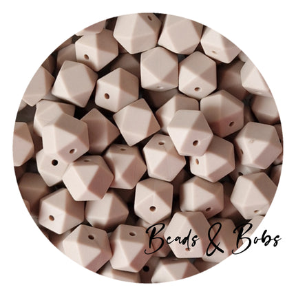14mm Plain Colour Hexagon Beads - 48 Colours