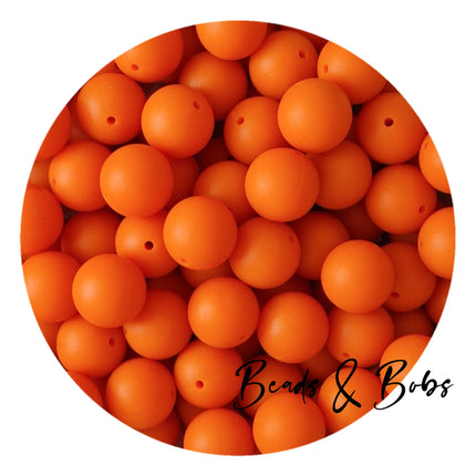 19mm Round Plain Colour Silicone Beads - 26 Colours