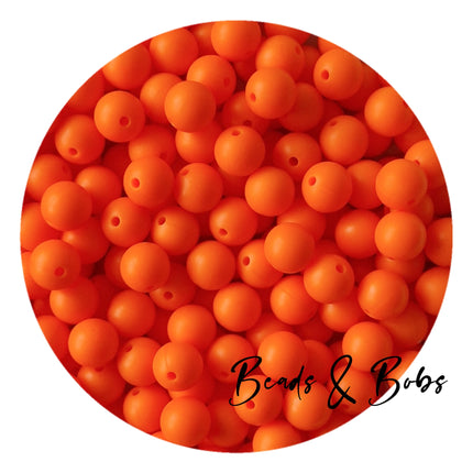 12mm Plain Colour Round Silicone Beads - 57 Colours